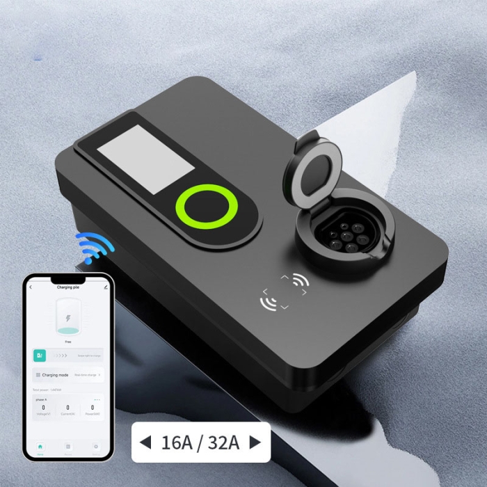 Q9 Wall-Mounted AC EV Charger - GBT/J1772/TYPE2/NACS Plug Optional