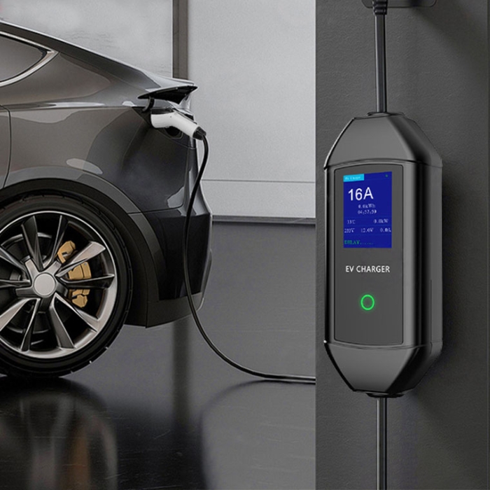 Type1 EV portable charger 16A32A40A With 2.8 Inch LCD Display