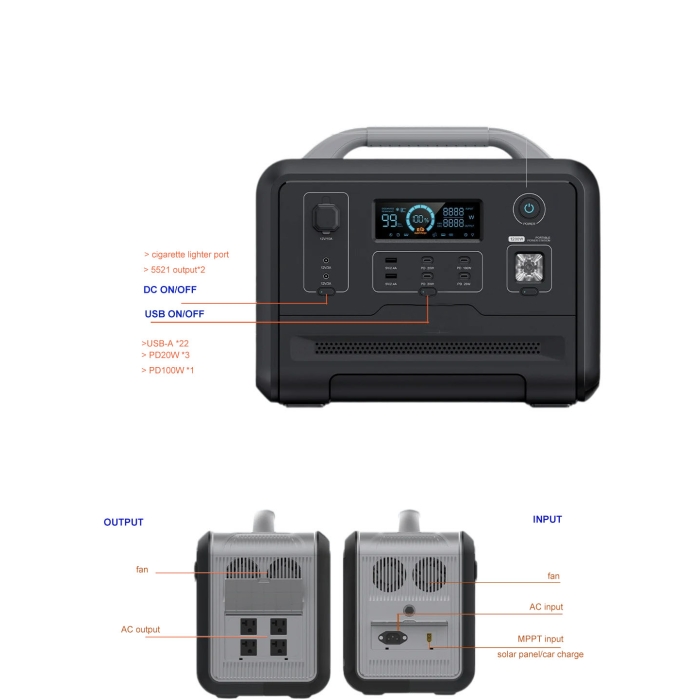 N033 1200W Portable Power Station With UPS mode