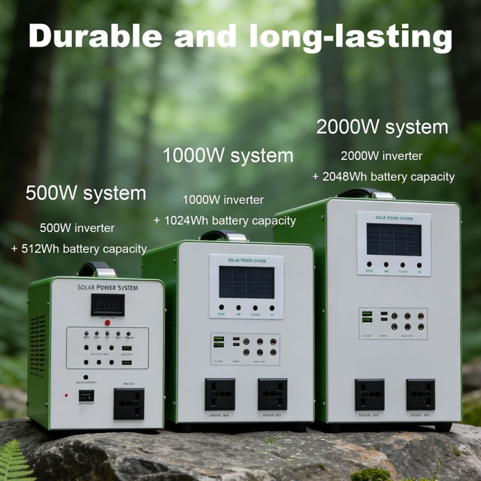 OEM 500W-2000W Outdoor And Home  All-In-One Solar Power System